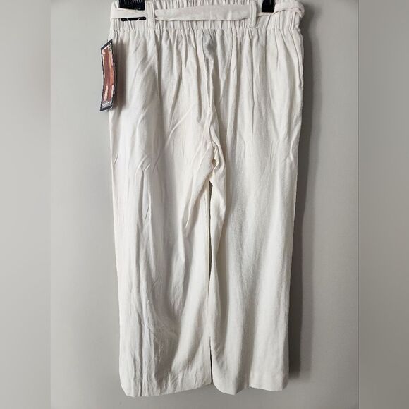 NEW SOUND/STYLE WHITE COLOR WOMEN'S   PANTS SIZE L  12-14 .length 30inch - Picture 2 of 7